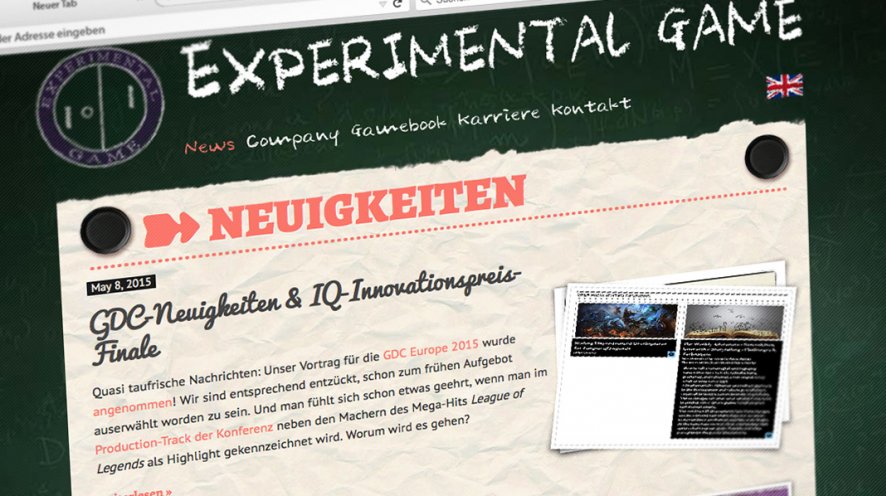 Experimental-Game-Newsseite